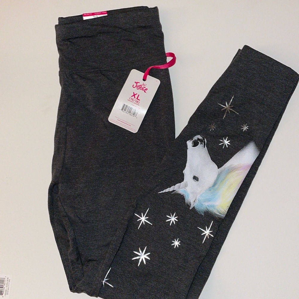 Dark Gray Leggings with Unicorn Girls XL New with Tags 🫠😍15% off bundles